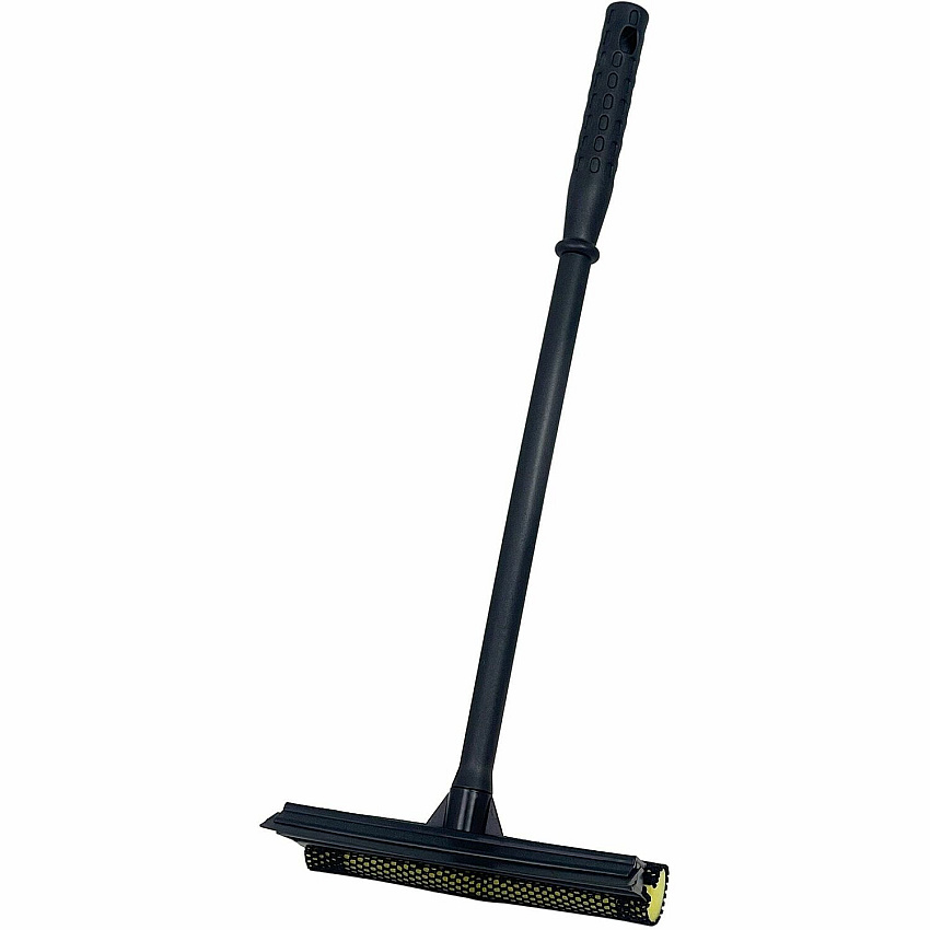 Genuine Joe Window Cleaner/Squeegee Tool 20" Polypropylene Handle8" Width - Handle, Soft Rubber, Comfort Grip - Black, Yellow - 1Each (74580)