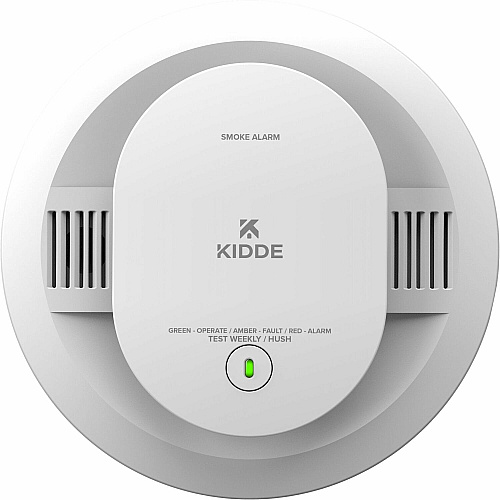 Kidde Smoke Alarm 85 dB - Visual, Audible - Surface Mount, Wall Mountable, Ceiling Mountable - Red, Green, Amber - White (21031447)