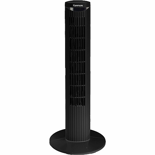 ESM Bladeless Tower Fan 3 Speed - Oscillating, Bladeless, Compact, Timer, Energy Efficient - Black (KM60014BK)