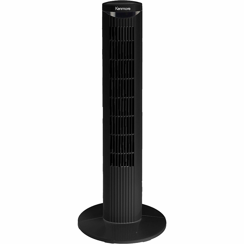 ESM Bladeless Tower Fan 3 Speed - Oscillating, Bladeless, Compact, Timer, Energy Efficient - Black (KM60014BK)