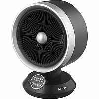 ESM Desk Fan & Heater Combo 2 x Heat Settings - Remote Control - Oscillation - Office, Room, Kitchen - Desk - Black (KM60079BK)