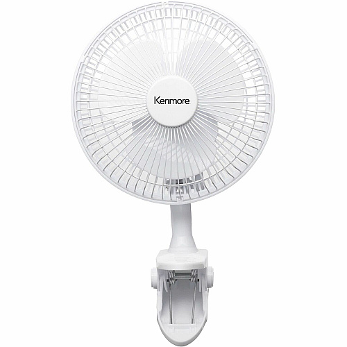 ESM 6" Clip-On Fan 2 Speed - Clip-on - White (KM60032WH)