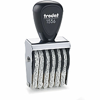 Trodat 6-Digit Numberer Number Stamp - 6 Bands - Gray - Rubber, Steel - 1 Each (RN026)