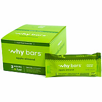 Why Bars Superfood Protein Snack Bars Gluten-free, Dairy-free, Soy-free, Non-GMO, Individually Wrapped - Apple Almond - 2.04 oz - 12 / Pack (WB3)