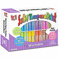 Kwik Stix Kwik Stix Tempera Paint/Paper Set Stick - Assorted Pastel - Washable - 72/Set - 1 Each (692)