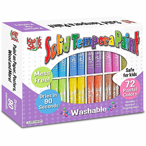 Kwik Stix Kwik Stix Tempera Paint/Paper Set Stick - Assorted Pastel - Washable - 72/Set - 1 Each (692)