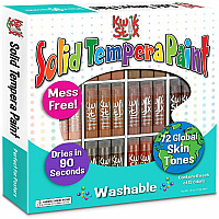 Kwik Stix Kwik Stix Tempera Paint/Paper Set Stick - Assorted Skin Tone - Washable - 72/Set - 1 Each (674)