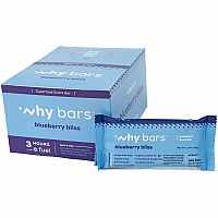 Why Bars Superfood Protein Snack Bars Gluten-free, Dairy-free, Soy-free, Non-GMO, Individually Wrapped - Blueberry Bliss - 2.04 oz - 12 / Pack (WB6)