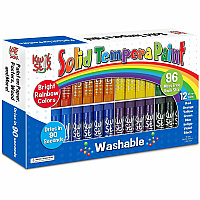 Kwik Stix Kwik Stix Tempera Paint/Paper Set Stick - Red, Orange, Yellow, Green, Light Blue, Dark Blue, Purple, Black - Washable - 96/Set - 1 Each (698)