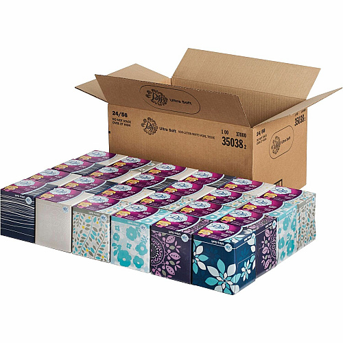 Puffs Ultra Soft Facial Tissue 2 Ply - 8.20" Width x 8.40" Length - White - 56/Box - 24 / Carton (35038CT)