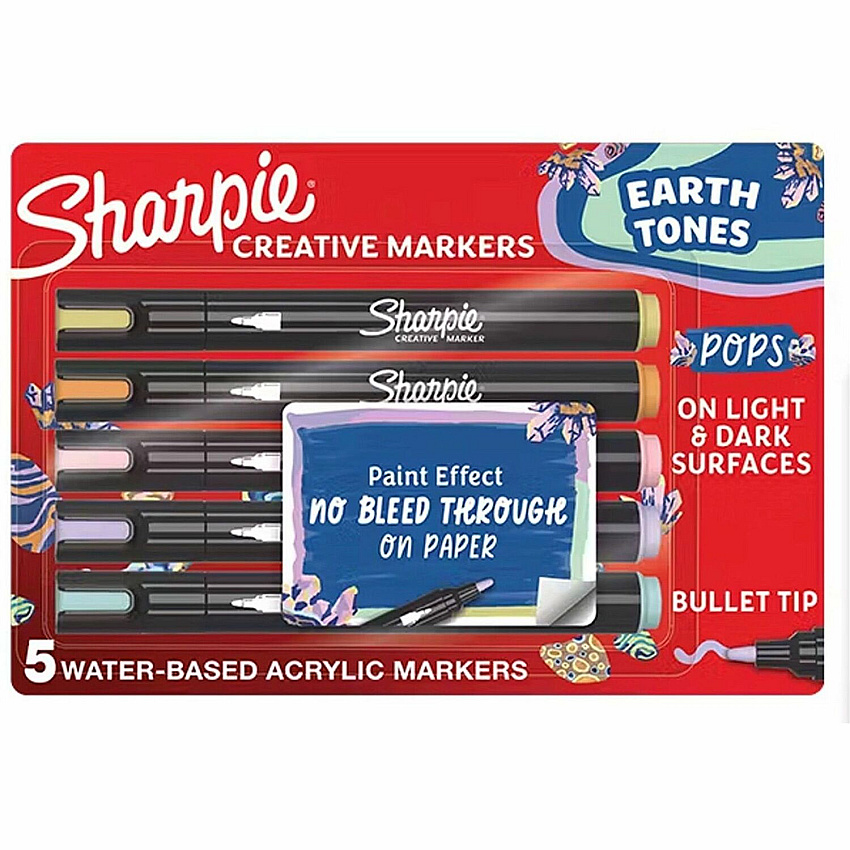 Sanford Creative Markers Assorted Ink - Acrylic Based, Water Based - 5 / Pack (2213328)