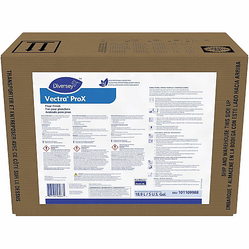 Diversey Vectra ProX Floor Finish For Hard Floor, Polished Surface, Glazed Surface, Ceramic Tile Floor - Ready-To-Use - Liquid - 640 fl oz (20 quart) - 8.6 pH - Ammonia Scent - Durable, Slip Resistant, Odor Resistant, Low VOC - Opaque Off Whit (101109988)