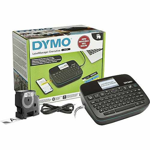 Dymo LabelManager Executive 640 CB Kits Thermal Transfer - 0.79 in/s Mono - Tape - 0.24" , 0.35" , 0.47" , 0.75" , 0.94" - 1" Screen - Battery - Lithium Ion (Li-Ion) - Battery Included - Black - Handheld - Handheld, PC, Mac - Ergonomic Design -  (2197370)
