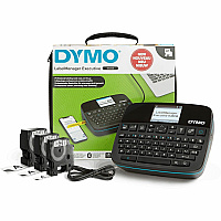 Dymo LabelManager Executive 640 CB Kits Thermal Transfer - 0.79 in/s Mono - Tape - 0.24" , 0.35" , 0.47" , 0.75" , 0.94" - 1" Screen - Battery - Lithium Ion (Li-Ion) - Battery Included - Black - Handheld - Handheld, PC, Mac - Ergonomic Design -  (2202121)