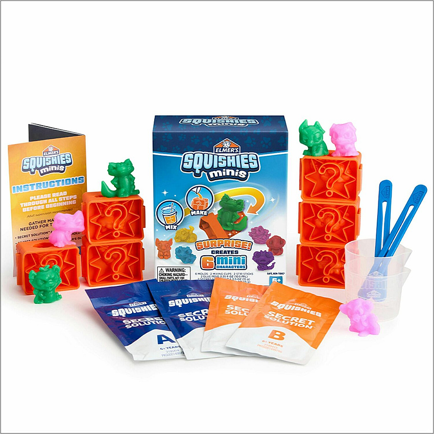 Elmer's Squishies Mini Mix and Match Toy, Fun and Learning - Recommended For 6+ Year - Assorted - 1 Box (2204526)