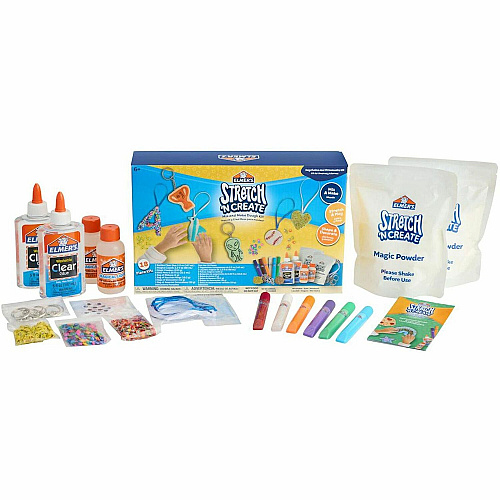 Elmer's Stretch 'N Create Dough Kit Decoration, Shaping, Art, Craft, Key Chain, Ornaments - 18 Piece(s) - Assorted - 1 Box (2208543)