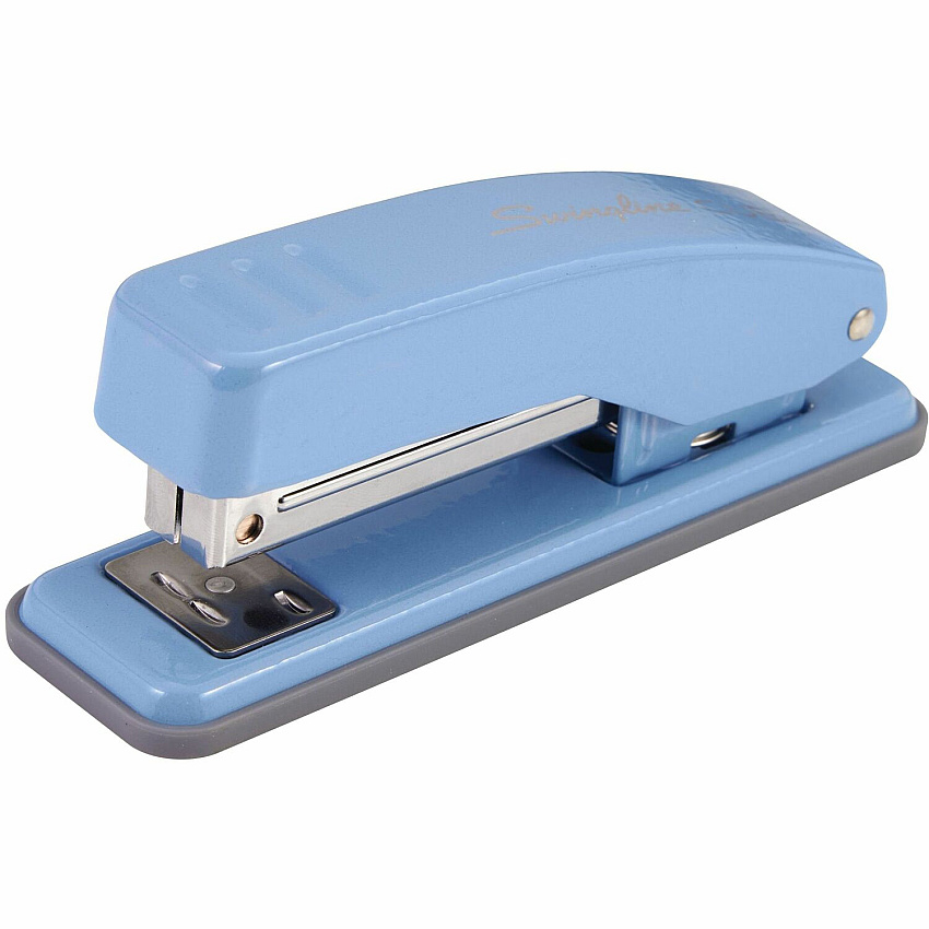 Swingline Cub Compact Stapler Staples Upto 20 Sheet - Holds Upto 105 Staple - Half Strip - Electric Blue - Metal - 1 Each (1069)