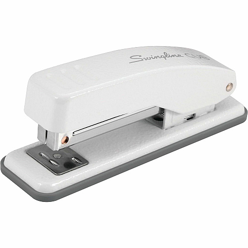 Swingline Cub Compact Stapler Staples Upto 20 Sheet - Holds Upto 105 Staple - Half Strip - Electric Artic White - Metal - 1 Each (1067)