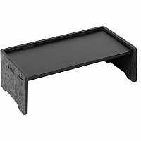 DURABLE Effect Monitor Stand 22.05 lb Load Capacity - 6.38" Height x 19.53" Width x 10.24" Depth - Desk, Table - Metal, Polyethylene Terephthalate (PET) Felt - Charcoal - For Monitor, Notebook - Ergonomic, Storage Space, Cable Management (508158)