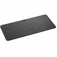 DURABLE Durable Effect Desk Mat Home Office - 13" Length x 27.50" Width x 0.150" Depth - Rectangular - Polyethylene Terephthalate (PET), Felt - Charcoal - 1 Each (708158)