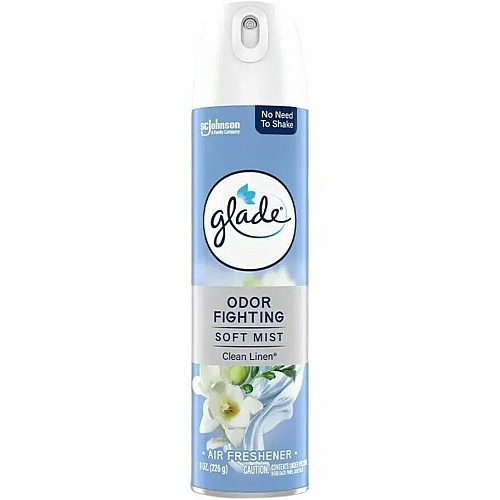 Glade Air Freshener Spray Spray - 8 fl oz (0.3 quart) - Clean Linen - Odor Neutralizer, Long Lasting, Phthalate-free, Paraben-free - 1 Each (377341)