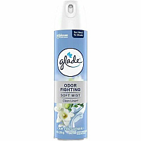 Glade Air Freshener Spray Spray - 8 fl oz (0.3 quart) - Clean Linen - Odor Neutralizer, Long Lasting, Phthalate-free, Paraben-free - 6 / Carton (377341CT)