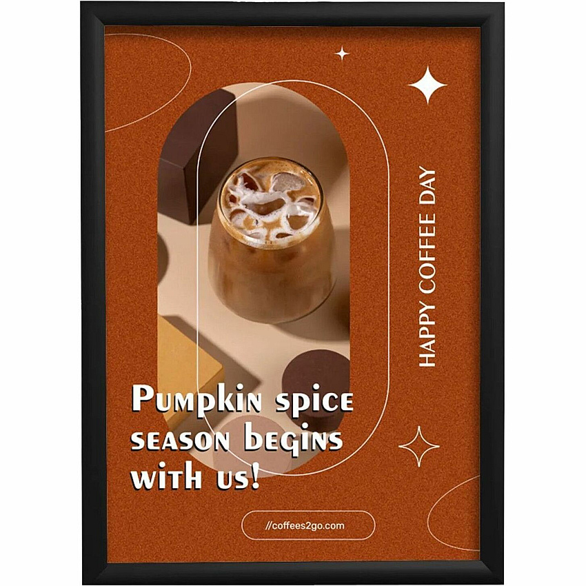 Deflecto Wall Mount Snap Frame 12.25" x 18.25" Frame Size - Holds 11" x 17" Insert - Wall Mountable - Landscape, Portrait - Lightweight, Front Loading, Anti-glare - Aluminum, Plastic - Black - 1 Each (690002B)
