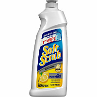 Soft Scrub Total Bath/Kitchen Cleanser For Multipurpose - 24 fl oz (0.8 quart) - Fresh, Lemon Scent - Non-abrasive, Kosher - White - 1 Each (07224)