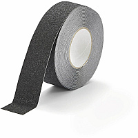 DURABLE Floor Marking Tape DURALINE GRIP 50mm 16.40 yd Length x 1.97" Width x 27.6 mil Thickness - Black - Aluminum, Plastic - Abrasion Resistant, Slip Resistant - For Floor Marking, Ramp, Outdoor, Indoor, Industrial - 1 Roll (108201)