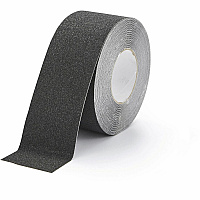 DURABLE Anti-Slip Tape DURALINE GRIP 75 mm 16.40 yd Length x 2.95" Width x 27.6 mil Thickness - Black - Aluminum, Plastic - Abrasion Resistant, Slip Resistant - For Floor Marking, Ramp, Outdoor, Industrial, Indoor - 1 Roll (108401)