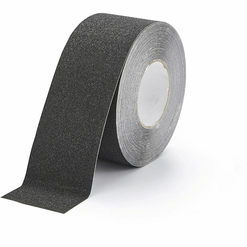 DURABLE Anti-Slip Tape DURALINE GRIP 75 mm 16.40 yd Length x 2.95" Width x 27.6 mil Thickness - Black - Aluminum, Plastic - Abrasion Resistant, Slip Resistant - For Floor Marking, Ramp, Outdoor, Industrial, Indoor - 1 Roll (108401)