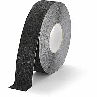 DURABLE Anti-Slip Tape DURALINE GRIP+ 50 mm 16.40 yd Length x 1.97" Width x 27.6 mil Thickness - Black - Aluminum, Plastic - Abrasion Resistant, Slip Resistant - For Industrial, Ramp, Floor Marking, Outdoor, Indoor - 1 Roll (109601)