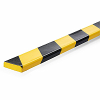 DURABLE Surface Protection Profile S10 - 5 PK Adhesive Mount for Indoor, Safety, Machinery, Storage Trolley, Shelf, Cabinet, Wall, Garage, Staircase, Basement, Warehouse, ... - Polyurethane Foam, Plastic - 5 / Pack (1107130)