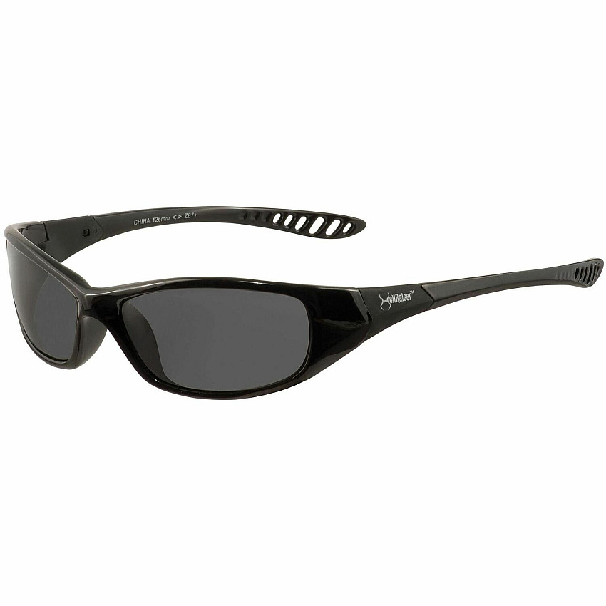 Ansell Health Hellraiser Safety Glasses Recommended for: Manufacturing, Workplace, Home, Industrial, Outdoor, Eye - Universal - Eye, UVA, UVB, UVC, Smoke Protection - Polycarbonate - Smoke Lens - Black Frame - Flexible, Sweat Resistant, Durable, (25714BX)