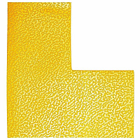 DURABLE Floor Marking Shape: "L" - 10 PK 3.9" Width x 3.9" Depth - L-shaped Shape - Abrasion Resistant, Permanent Adhesive, Slip Resistant, Easy Installation, Self-adhesive, Durable - Safety, Indoor, Driving Area, Walking Area - Plastic - Yellow  (170204)