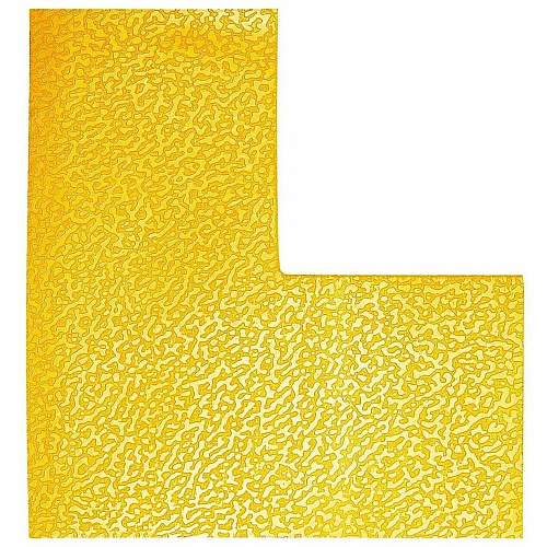 DURABLE Floor Marking Shape: "L" - 10 PK 3.9" Width x 3.9" Depth - L-shaped Shape - Abrasion Resistant, Permanent Adhesive, Slip Resistant, Easy Installation, Self-adhesive, Durable - Safety, Indoor, Driving Area, Walking Area - Plastic - Yellow  (170204)