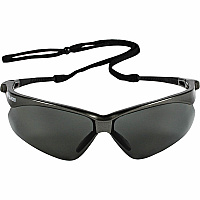 Ansell Health Nemesis Safety Glasses Recommended for: Construction, Manufacturing, Workplace, Home, Shooting, Industrial, Outdoor - Universal - Eye, UVA, UVB, UVC, Smoke, Sun Protection - Polycarbonate - Polarized Smoke Lens - Gunmetal Frame - Wra (28635)