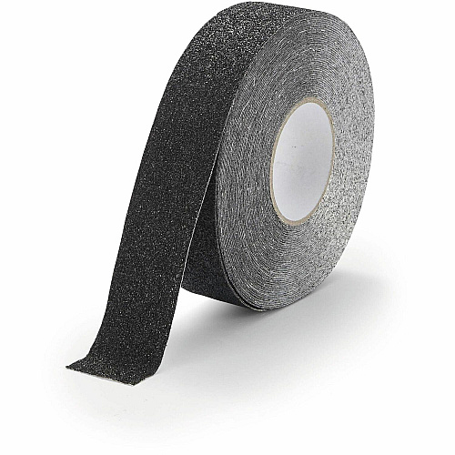 DURABLE Anti-Slip Tape DURALINE GRIP+ FORMFIT 50 mm conformable 16.40 yd Length x 1.96" Width x 44.1 mil Thickness - Black - Aluminum, Plastic - Aluminum Backing - Acrylic Adhesive - Slip Resistant, Abrasion Resistant - For Floor Marking, Outdoor (106401)