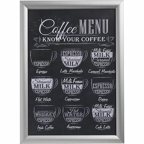Deflecto Wall Mount Snap Frame 19.13" x 25.25" Frame Size - Holds 18" x 24" Insert - Wall Mountable - Landscape, Portrait - Lightweight, Front Loading, Anti-glare - Aluminum, Plastic - Silver - 1 Each (690003S)