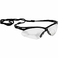 Ansell Health Nemesis Safety Glasses Recommended for: Workplace, Home, Construction, Manufacturing, Shooting, Industrial - Universal - Eye, Fog, UVA, UVB, UVC, Ultraviolet Protection - Polycarbonate - Clear Lens - Black Frame - Anti-fog, Durable (25679CT)
