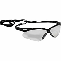 Ansell Health Nemesis Safety Glasses Recommended for: Workplace, Home, Construction, Manufacturing, Shooting, Indoor - Eye, UVA, UVB, UVC Protection - Polycarbonate - Clear Lens - Black Frame - Durable, Lightweight, Wraparound Frame, Sweat Resis (25676BX)