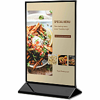 Deflecto Double-Sided Sign Holder w/Base Support 8.50