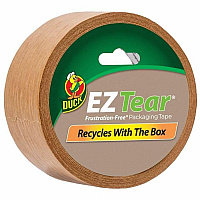 Duck EZ Tear Paper Tape 25 yd Length x 1.88" Width - Kraft - Paper - Kraft Paper Backing - Rubber Adhesive - For Packaging, Labeling, Sealing - 1 Each (242828)