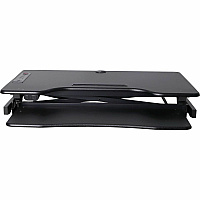Rocelco Electric Desk Riser & Converter Up to 31" Screen Support - 40 lb Load Capacity - 21.70" Height x 37.25" Width x 20.50" Depth - Black - For Monitor, Tablet, Smartphone, Keyboard, Notebook - Electrical Outlet, Keyboard Tray, Ergonomic, Buil (REDR2B)