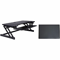 Rocelco Standing Desk Converter & Commercial-grade Anti-Fatigue Mat 1 Each (RDADRBMAFM)