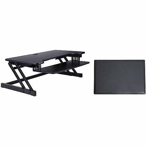 Rocelco Standing Desk Converter & Commercial-grade Anti-Fatigue Mat 1 Each (RDADRBMAFM)