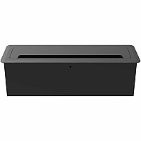 Lorell Power/Data Outlet 5 x Power Receptacles - 120 V AC Desk Mountable - Black - 1 Each (34005)