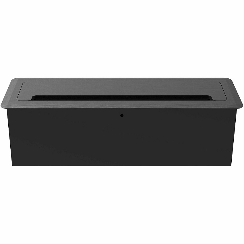 Lorell Power/Data Outlet 5 x Power Receptacles - 120 V AC Desk Mountable - Black - 1 Each (34005)