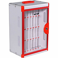 Victor Classroom Cell Phone Locker Pressure Resistant, Drop Resistant - Wall, Table Top - for Cell Phone, Classroom - Overall Size 20.7" Height x 12.4" Width - Red - Aluminum Alloy (PB032)
