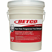 Betco Symplicity Dye/Fragrance-Free Detergent For Fabric, Linen - Concentrate - 640 fl oz (20 quart) - Dye-free, Fragrance-free, Anti-graying, Phosphorous-free, APE-free, NPE-free, EDTA-free, Low Foaming - Clear - 1 Each (4987800)